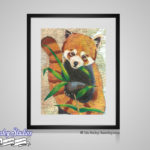 Red Panda Endangered Animal Art Print - 8 x 10 Matted Animal Art